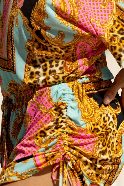 Luli Fama Miami Daydream Cabana V Neck Dress