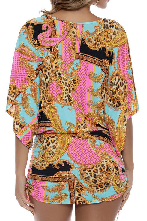 Luli Fama Miami Daydream Cabana V Neck Dress