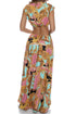 Luli Fama Miami Daydream Halter Drawstring Cut Out Maxi Dress
