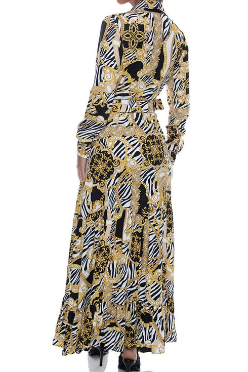 Luli Fama Goddess Vibes Goddess Long Sleeve Maxi