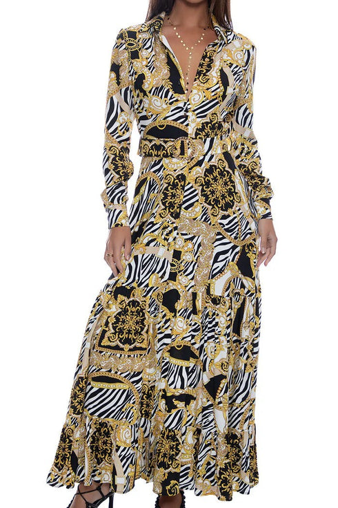 Luli Fama Goddess Vibes Goddess Long Sleeve Maxi