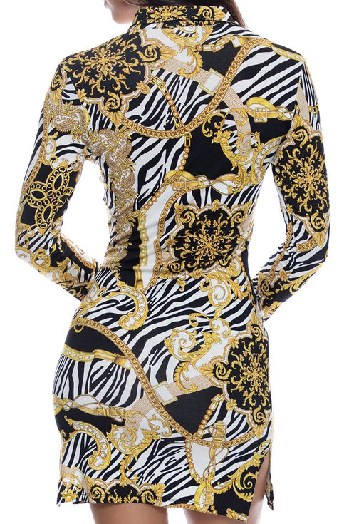 Luli Fama Goddess Vibes Blouse Dress