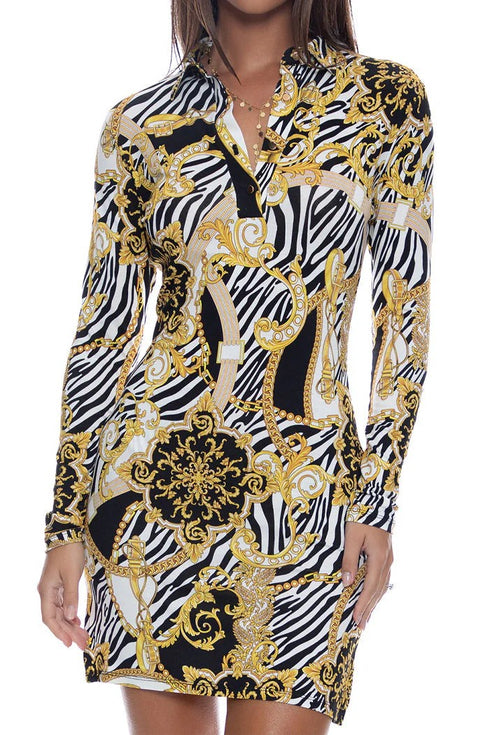 Luli Fama Goddess Vibes Blouse Dress