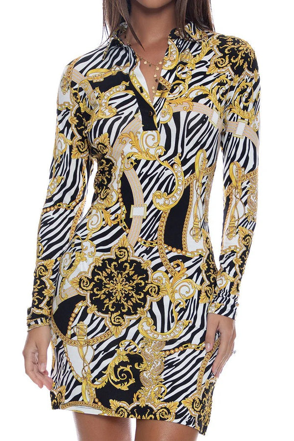 Luli Fama Goddess Vibes Blouse Dress