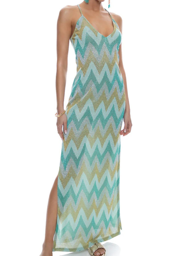 Luli Fama Queen Luli Cross Back Long Dress