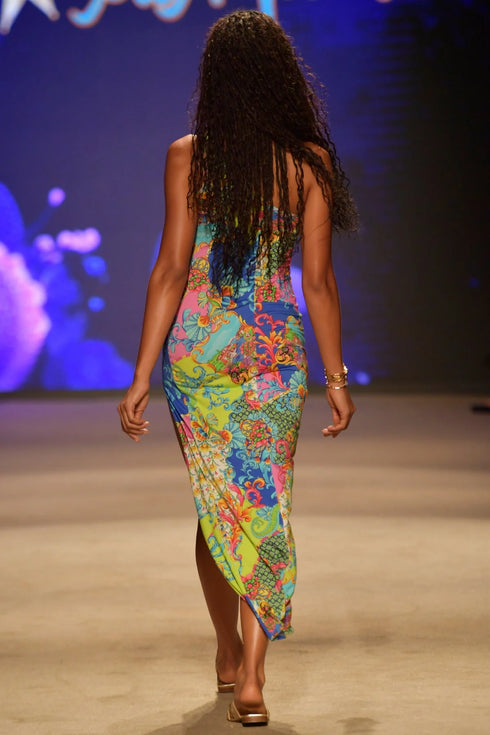 Luli Fama La Costa Convertible Maxi Dress