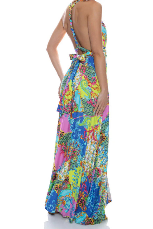 Luli Fama La Costa Convertible Maxi Dress