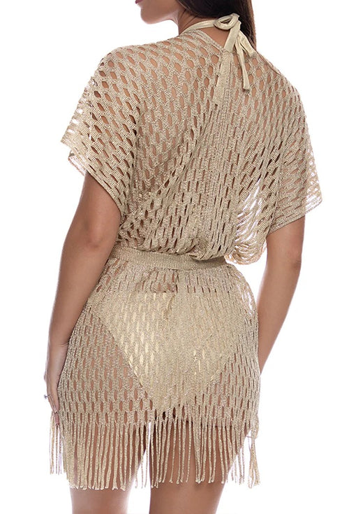 Luli Fama Caught Up Short Caftan