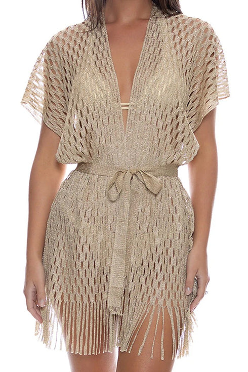 Luli Fama Caught Up Short Caftan