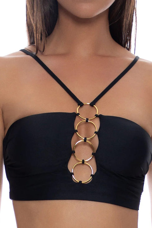 Luli Fama Inner Circle Halter Ring Cropped Top