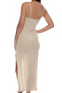 Luli Fama Sail On Fitted Side Slit Maxi Dress