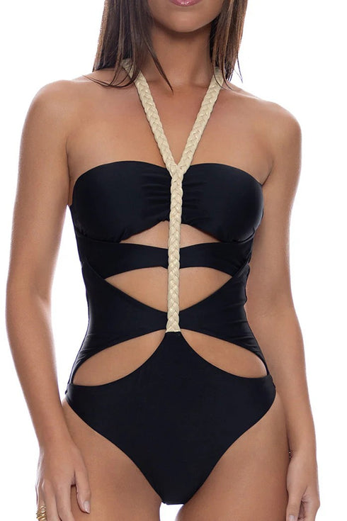 Luli Fama Sail On Braided Cut Out One Piece