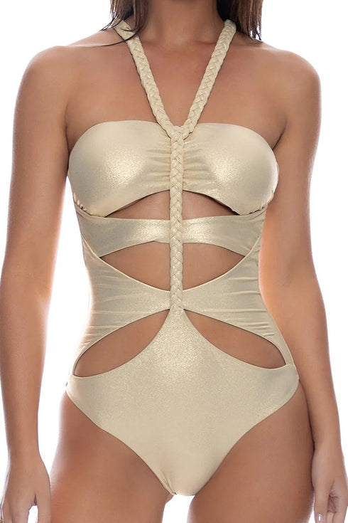 Luli Fama Sail On Braided Cut Out One Piece
