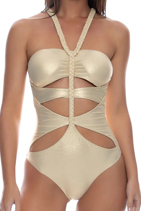 Luli Fama Sail On Braided Cut Out One Piece
