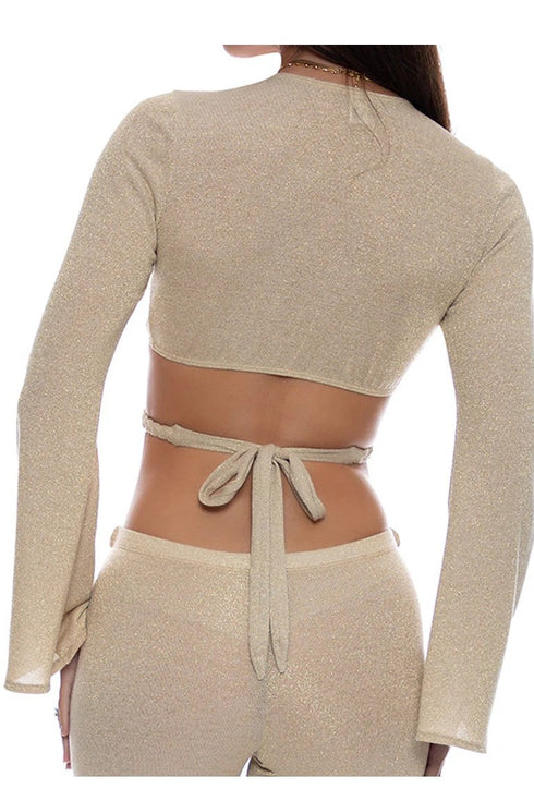 Luli Fama Sail On Braided Long Sleeve Top