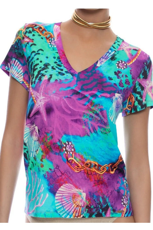 Luli Fama Treasure V Neck T Shirt