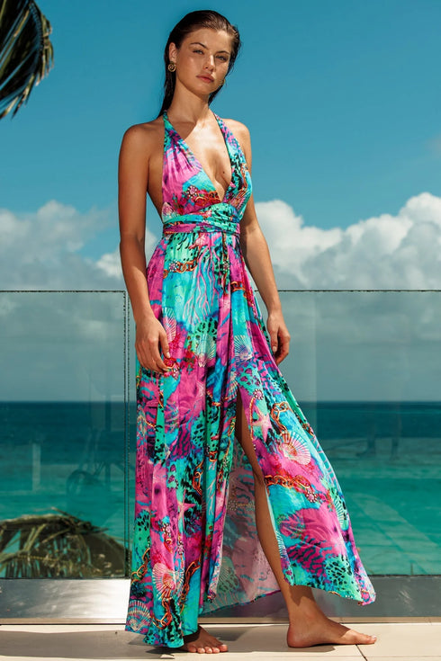 Luli Fama Treasure Convertible Maxi Dress