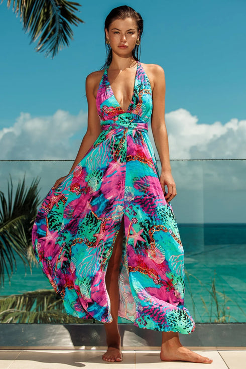 Luli Fama Treasure Convertible Maxi Dress
