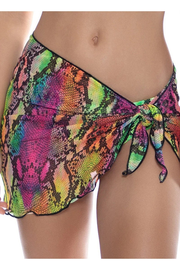 Luli Fama Electric Skin Sarong Mini Skirt