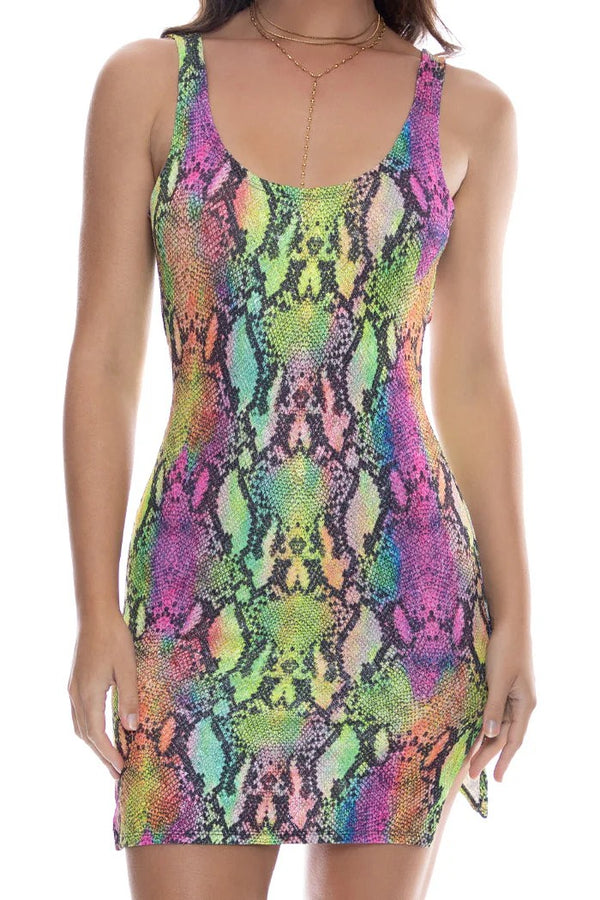 Luli Fama Electric Skin Tank Dress