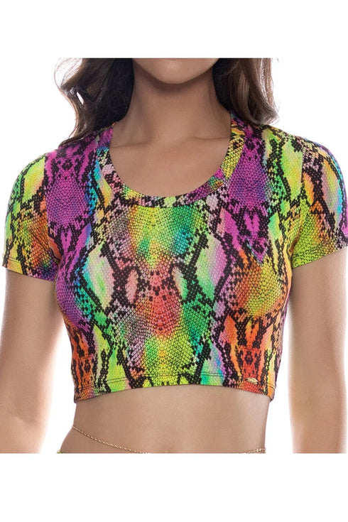 Luli Fama Electric Skin Crop Top