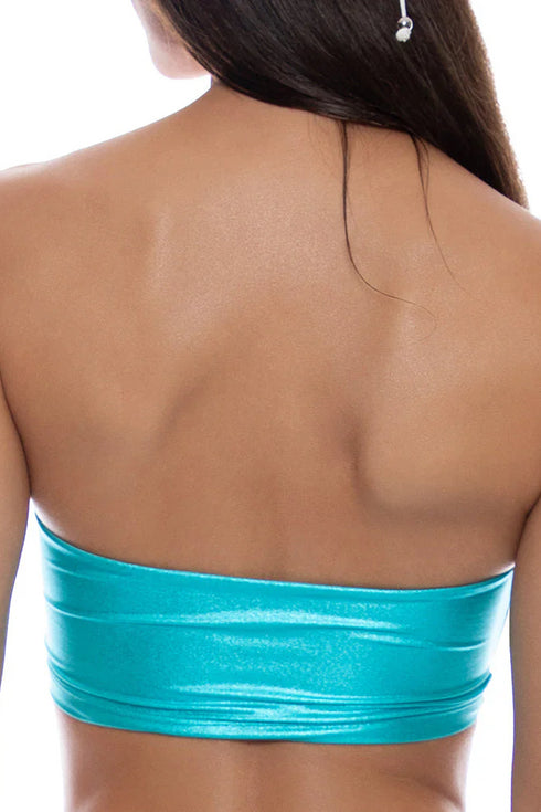 Luli Fama Siren Song Double Loop Bandeau Crop Top