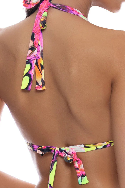 Luli Fama Flutter Triangle Halter Top