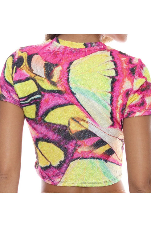 Luli Fama Flutter Crop Top