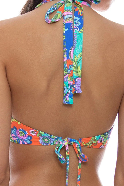 Luli Fama In The Groove Cross Front Halter Top