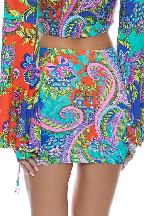 Luli Fama In The Groove Scrunched Up Mini Skirt