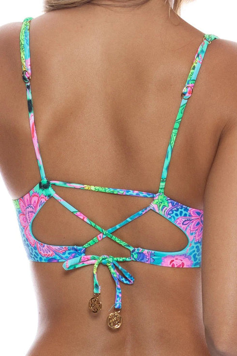 Luli Fama Seaglass Fantasy Underwire Plunge Top