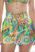 Luli Fama Sun Stones High Waist Elastic Shorts