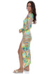 Luli Fama Sun Stones Long Sleeve Keyhole Cut Out Maxi Dress