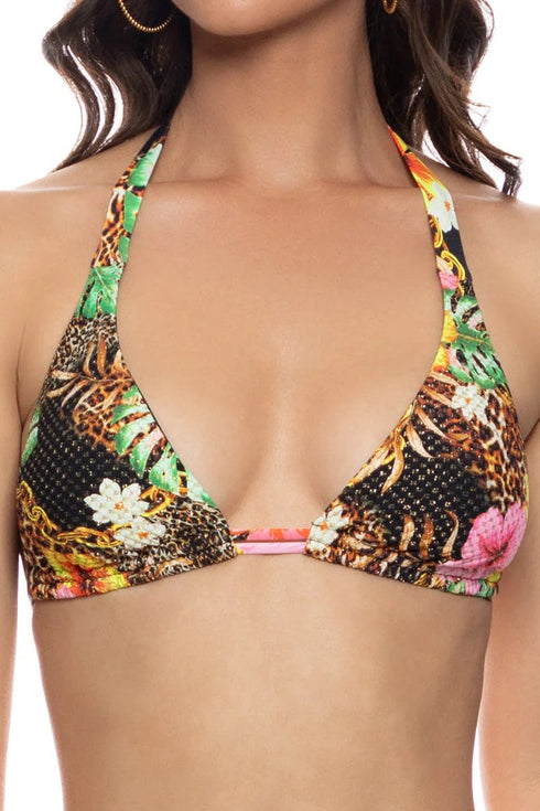 Luli Fama Visions Of Paradise Triangle Halter Top