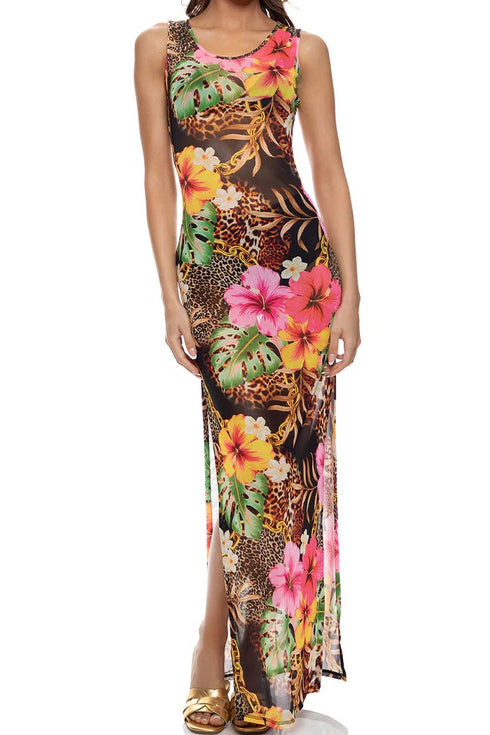Luli Fama Visions Of Paradise Maxi Tank Dress