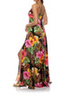 Luli Fama Visions Of Paradise Chain Bralette Side Slit Maxi Dress