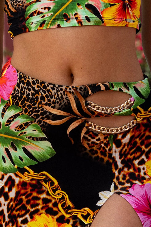 Luli Fama Visions Of Paradise Chain Skirt