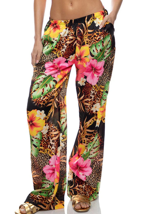 Luli Fama Visions Of Paradise Elastic Waistband Pant