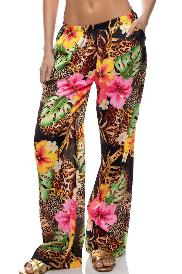 Luli Fama Visions Of Paradise Elastic Waistband Pant