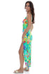 Luli Fama Carribean Fantasy Fitted Side Slit Maxi Dress