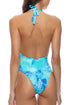 Luli Fama Aqua Dreams Front Twist Halter One Piece