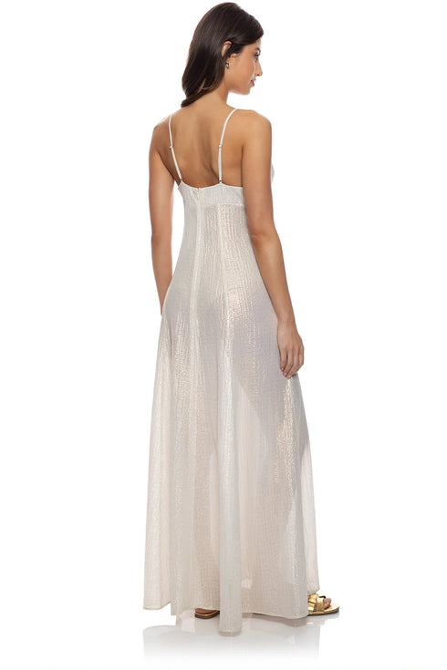 Luli Fama Celestial Tides Bralette Side Slit Maxi Dress