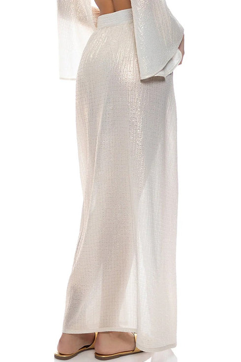 Luli Fama Celestial Tides Long Wrap Skirt