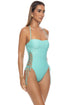 Luli Fama Sunkiss Glow Square Neck Laced Up One Piece
