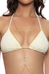 Luli Fama White Sands Luxe Stitch Seamless Triangle Top