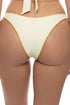 Luli Fama White Sands Luxe Stitch High Leg Brazilian Bottom