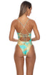Luli Fama Savage Essence Square Neck Laced Up One Piece