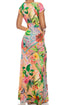 Luli Fama Opulent Eden Cap Sleeve Long Dress
