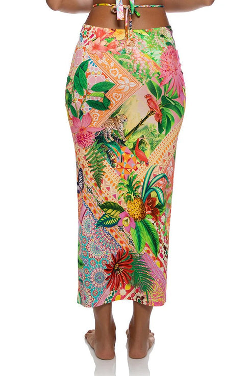 Luli Fama Opulent Eden Ring Maxi Skirt