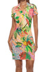 Luli Fama Opulent Eden Short Sleeve Blouse Dress